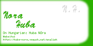 nora huba business card