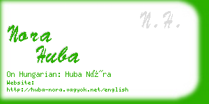 nora huba business card